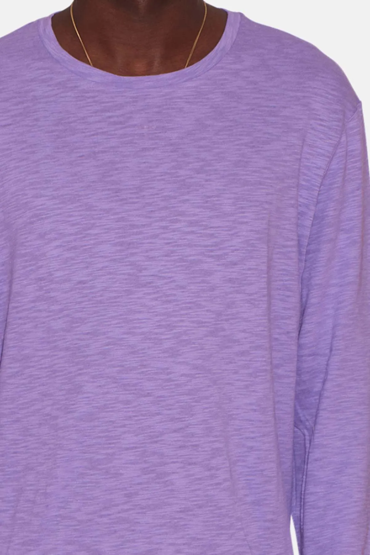 Slub Long Sleeve Tee - Soft Purple