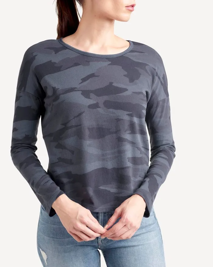 Splendid Zander Camo Long Sleeve Tee