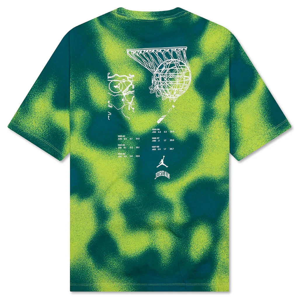 Sport AOP S/S Crewneck - Mardi Gras/Pine Green