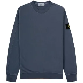 Stone Island Washed Crewneck Sweatshirt Blue