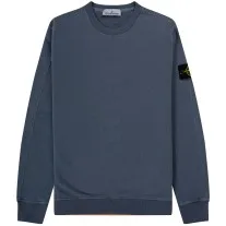 Stone Island Washed Crewneck Sweatshirt Blue