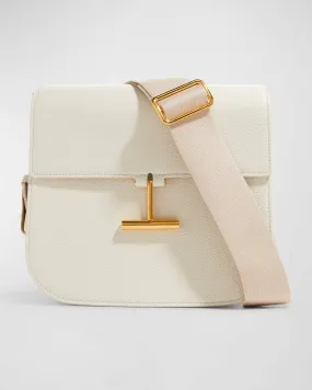 Tara Medium Crossbody in Grained Leather with Webbed Strap