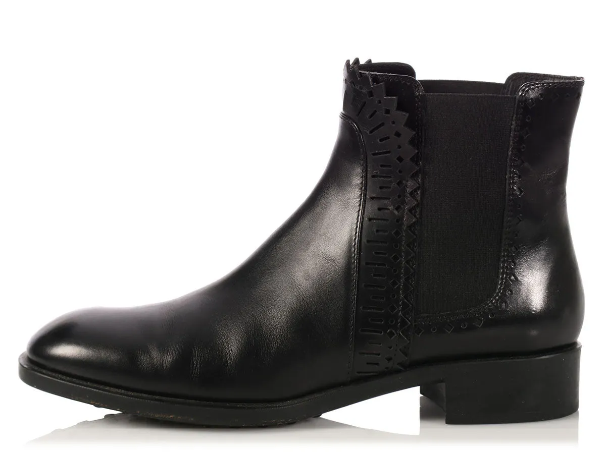 Tod Black Chelsea Ankle Boots