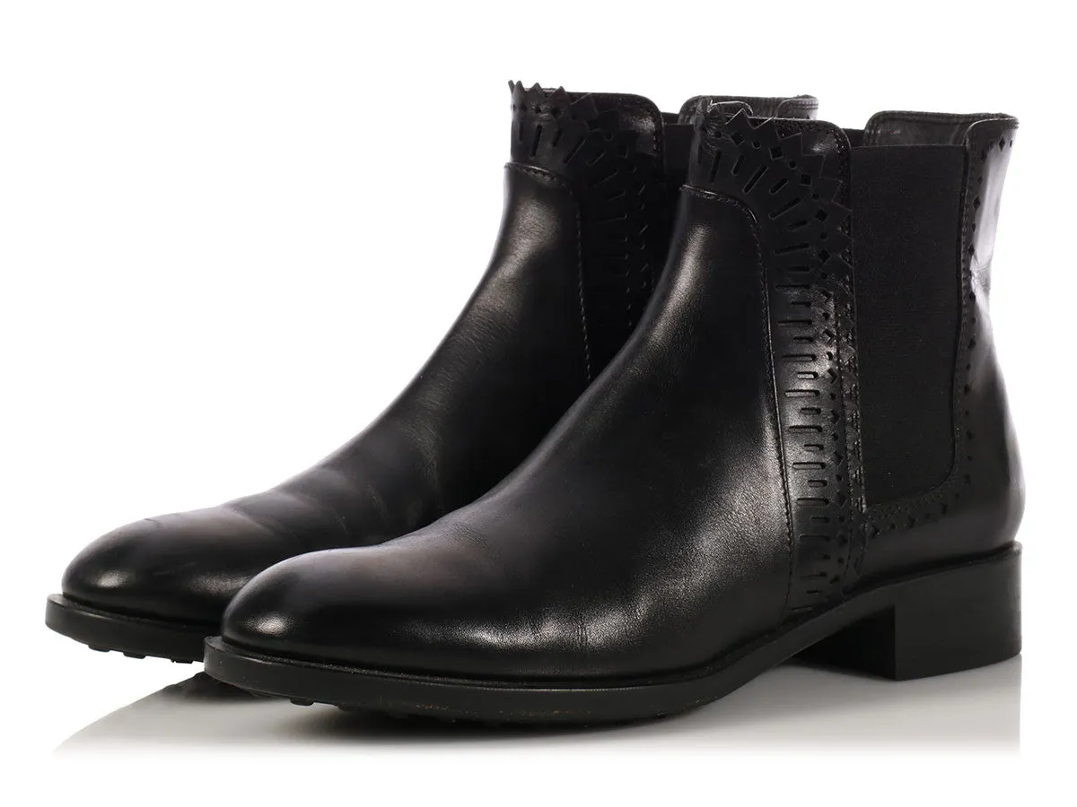 Tod Black Chelsea Ankle Boots