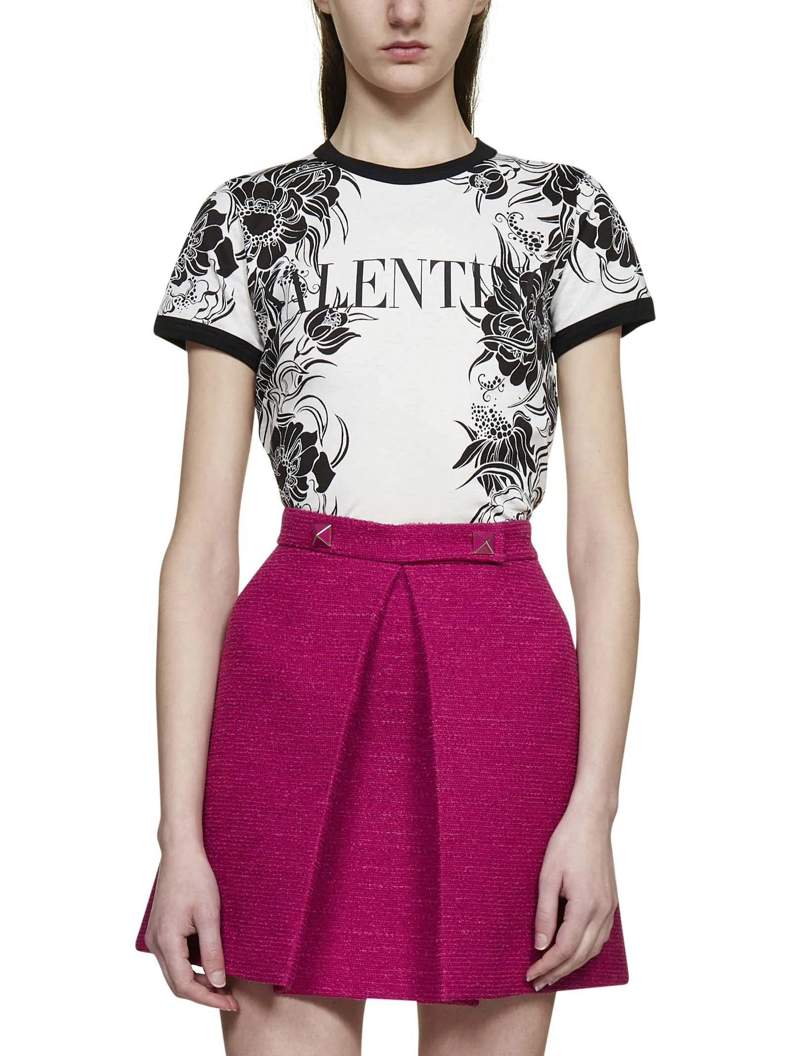 Valentino Logo Printed Crewneck T-Shirt