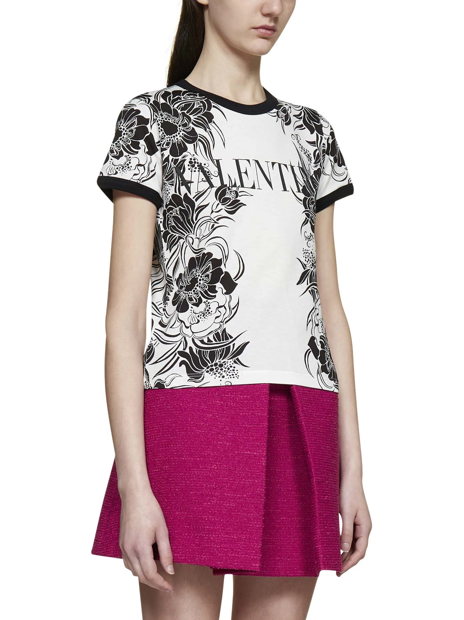 Valentino Logo Printed Crewneck T-Shirt