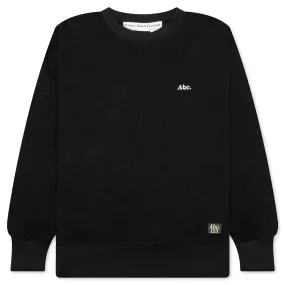 Waffle Crewneck - Anthracite Black