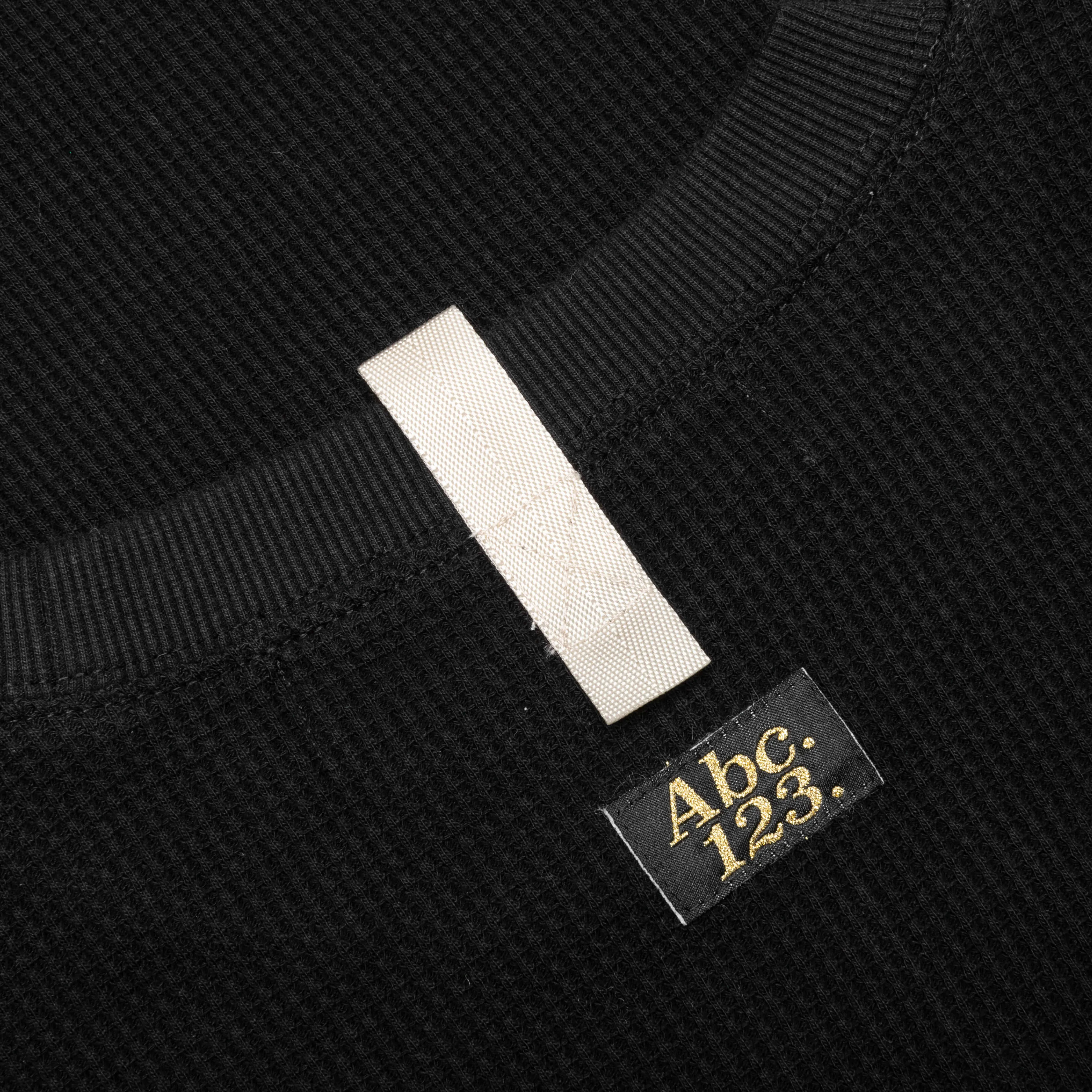 Waffle Crewneck - Anthracite Black