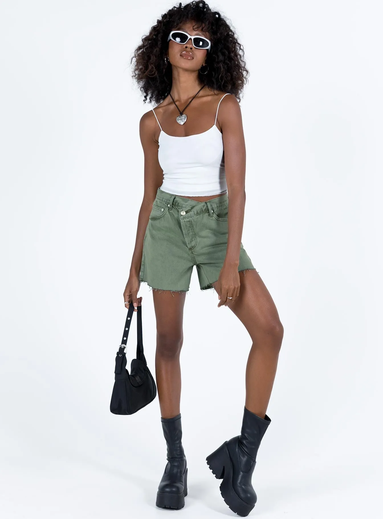 Xena Denim Shorts Green