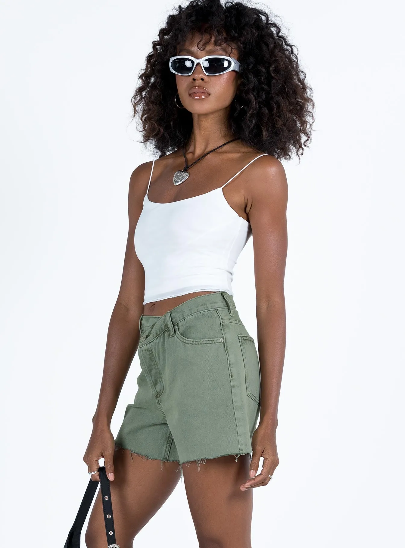 Xena Denim Shorts Green