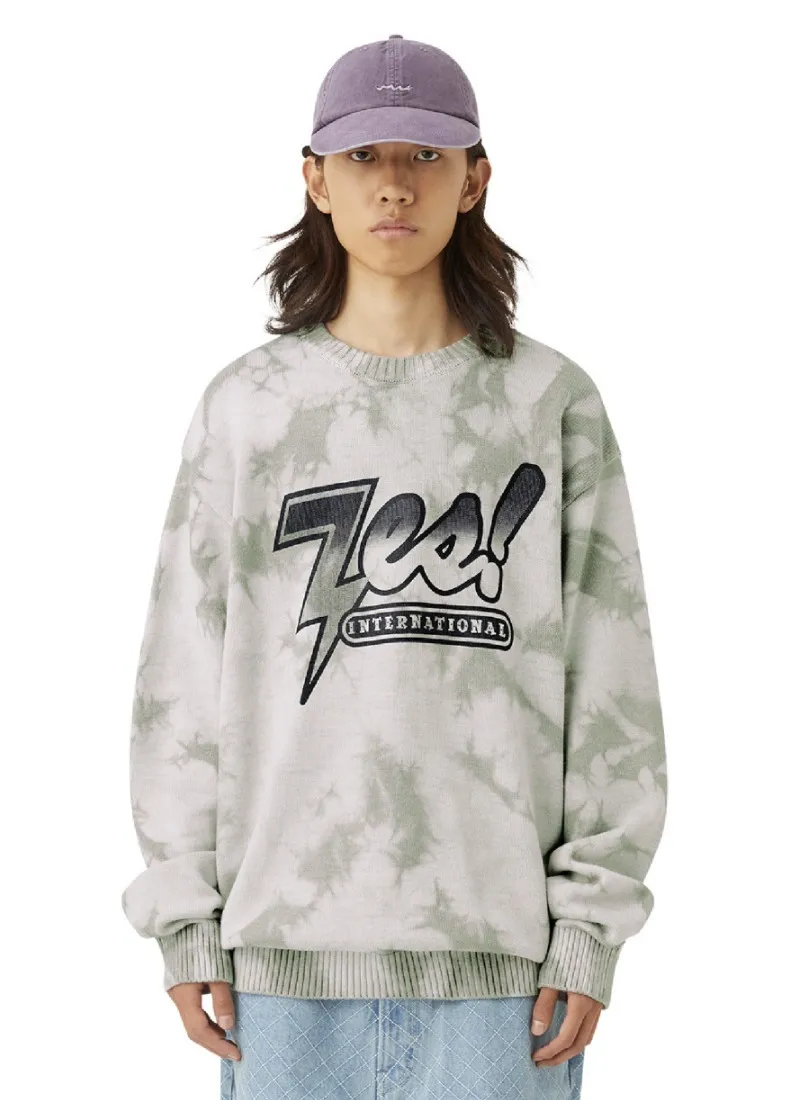 YESEYESEE  |[YESEYESEE] ★ Bleached Knit Crewneck