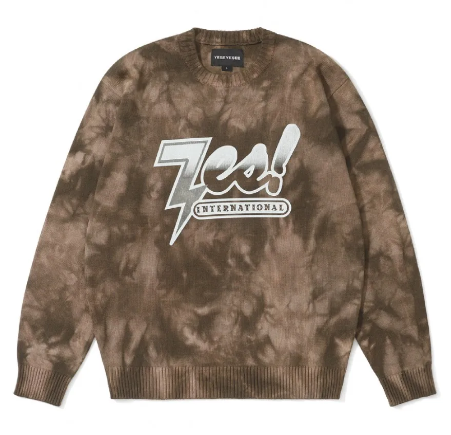 YESEYESEE  |[YESEYESEE] ★ Bleached Knit Crewneck