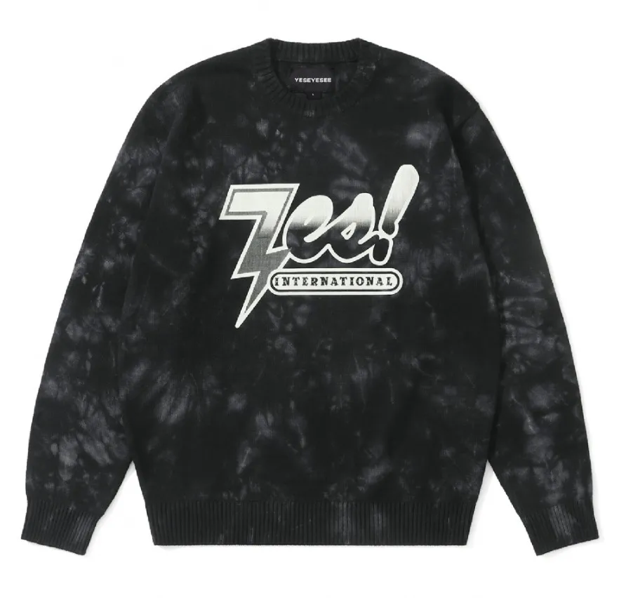 YESEYESEE  |[YESEYESEE] ★ Bleached Knit Crewneck