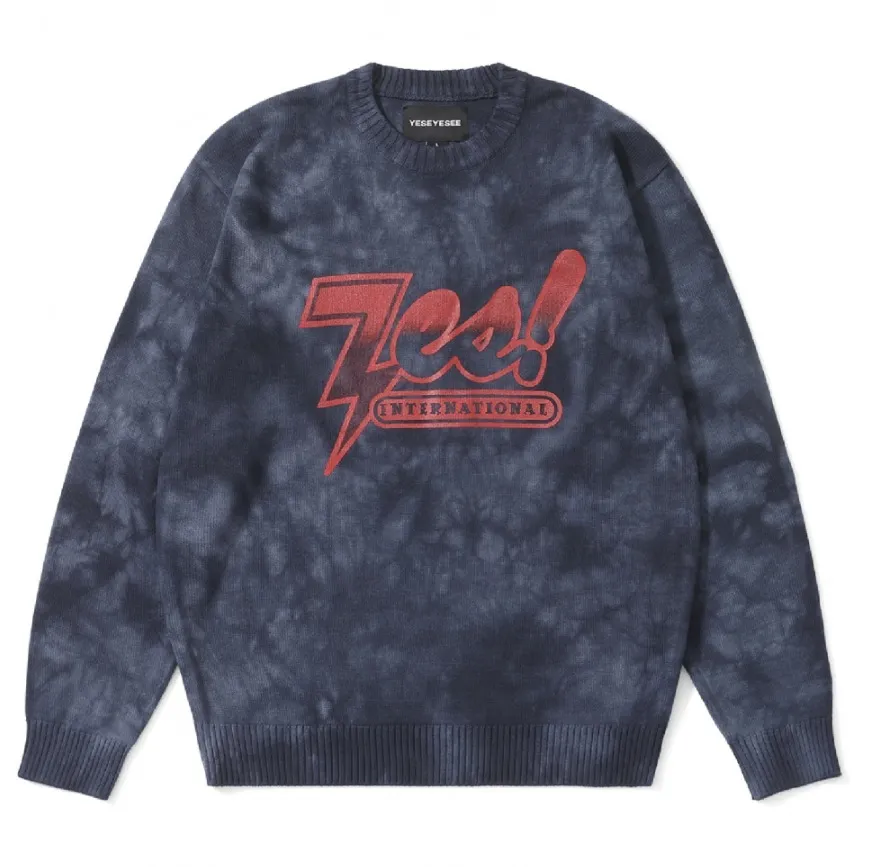 YESEYESEE  |[YESEYESEE] ★ Bleached Knit Crewneck