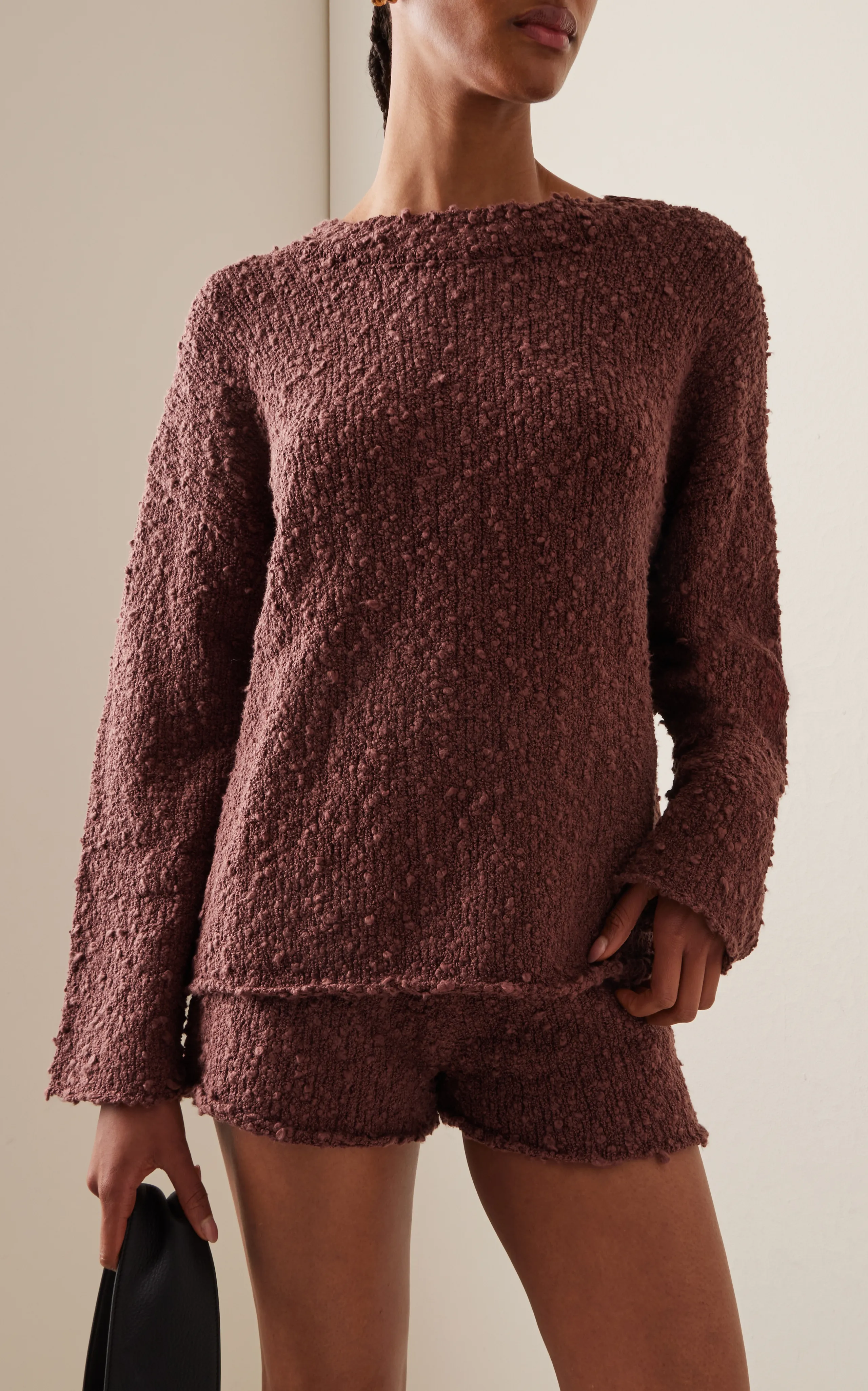 Zulu & Zephyr Boucle Knit Organic Cotton-Blend Sweater